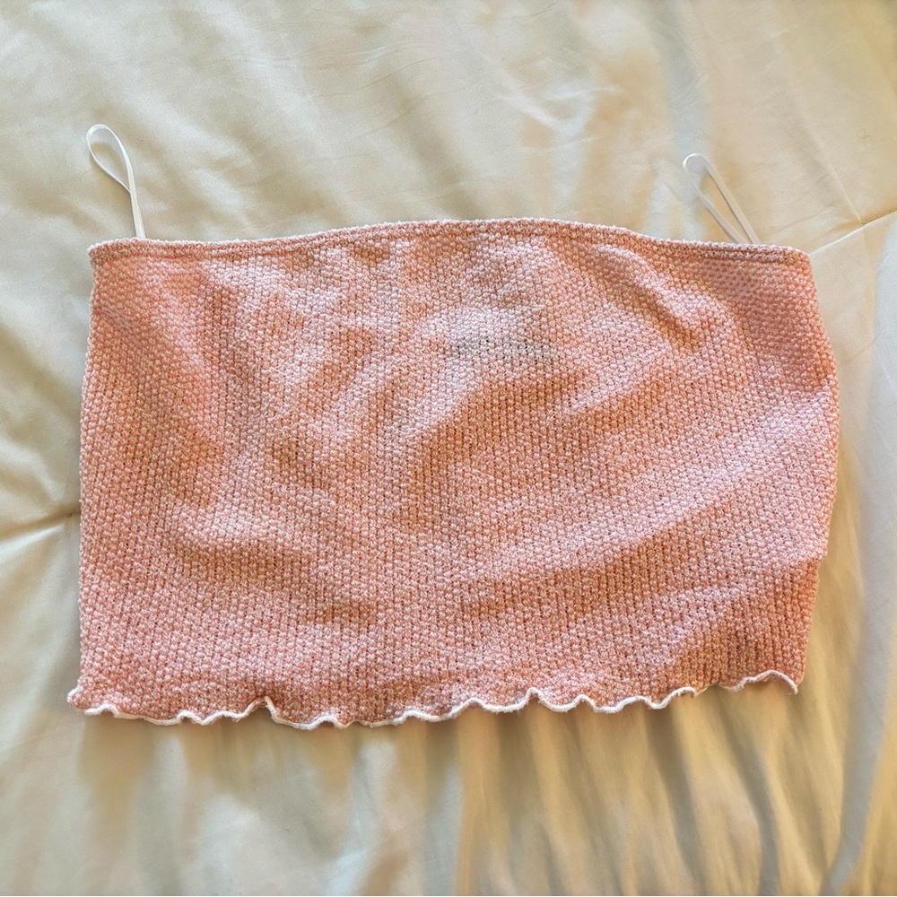Papermoon Blush Knit Mini Skirt